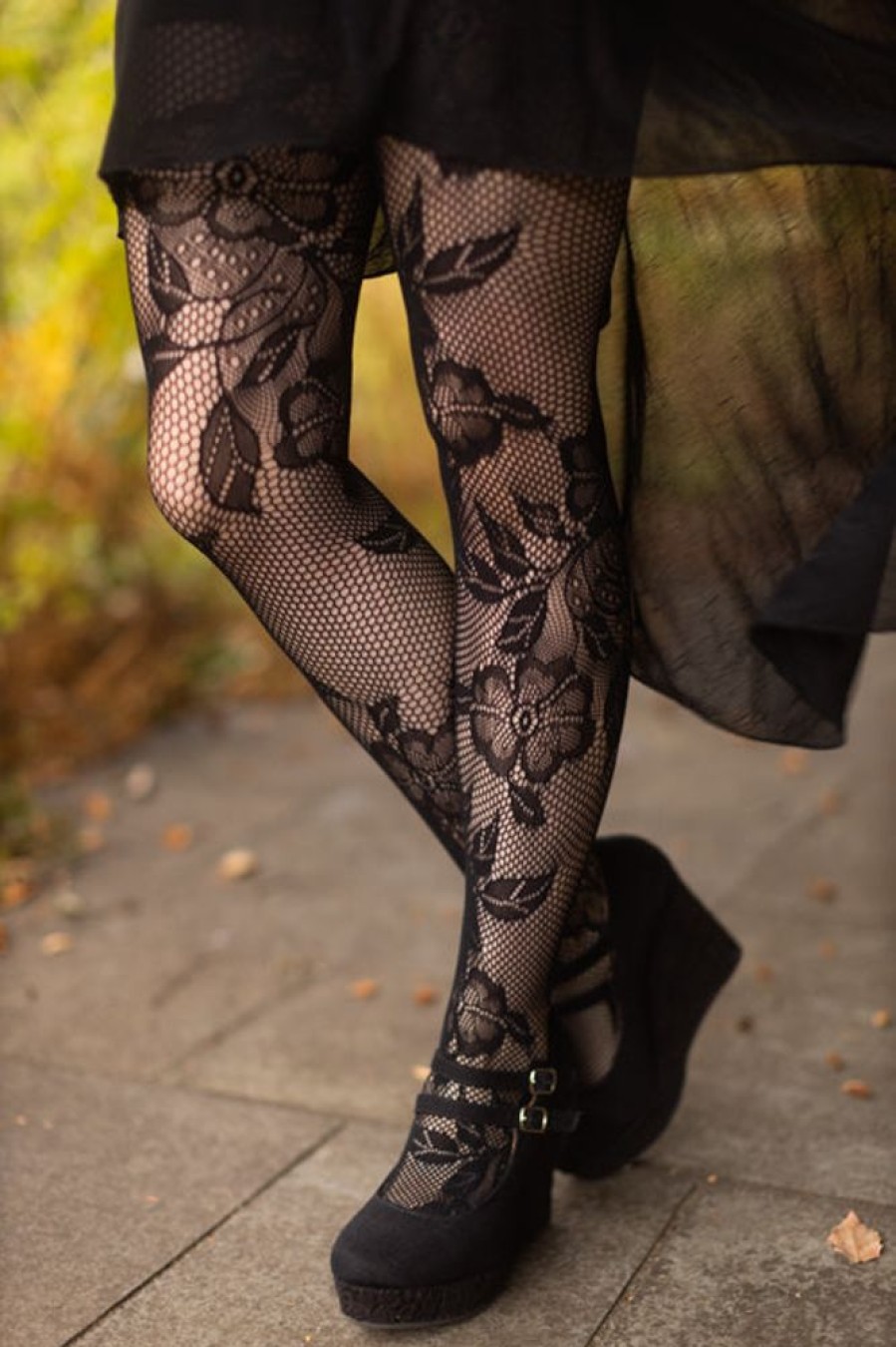 Tights & Leggings Killer Legs Fishnet Tights | Florals In Bloom Net Tights