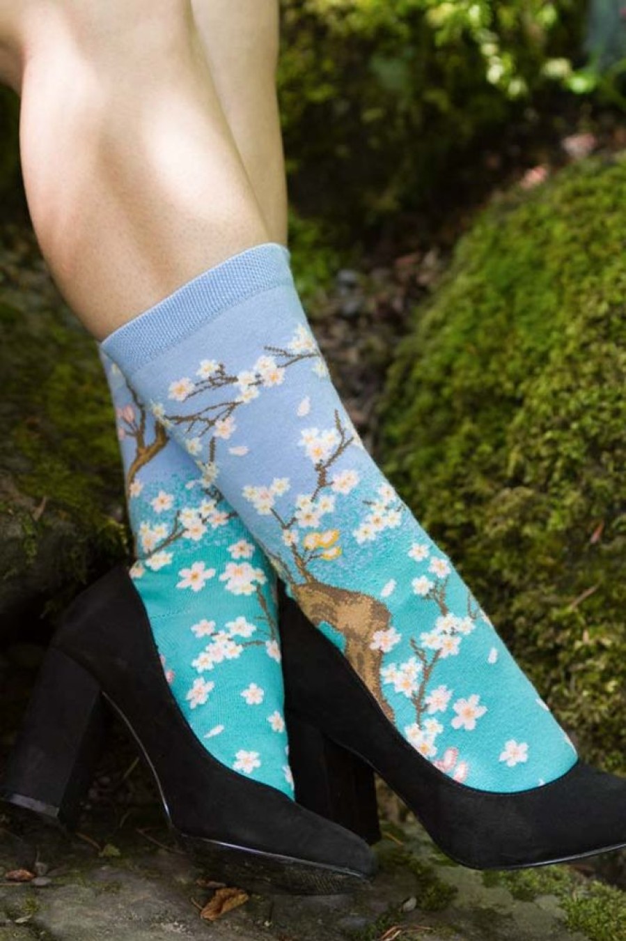 Socks Ozone Midcalves | Spring Cherry Blossom Midcalf