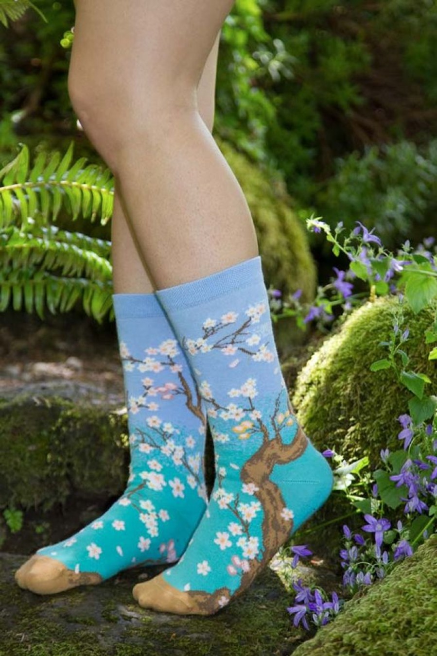 Socks Ozone Midcalves | Spring Cherry Blossom Midcalf