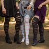 Plus Size Dreamer Socks Plus Size Thigh Highs | Extraordinary Gossamer Stripes Thigh High