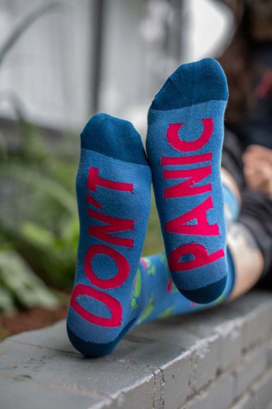 Plus Size Out Of Print Plus Size Crew Socks | The Hitchhiker'S Guide To The Galaxy Crew