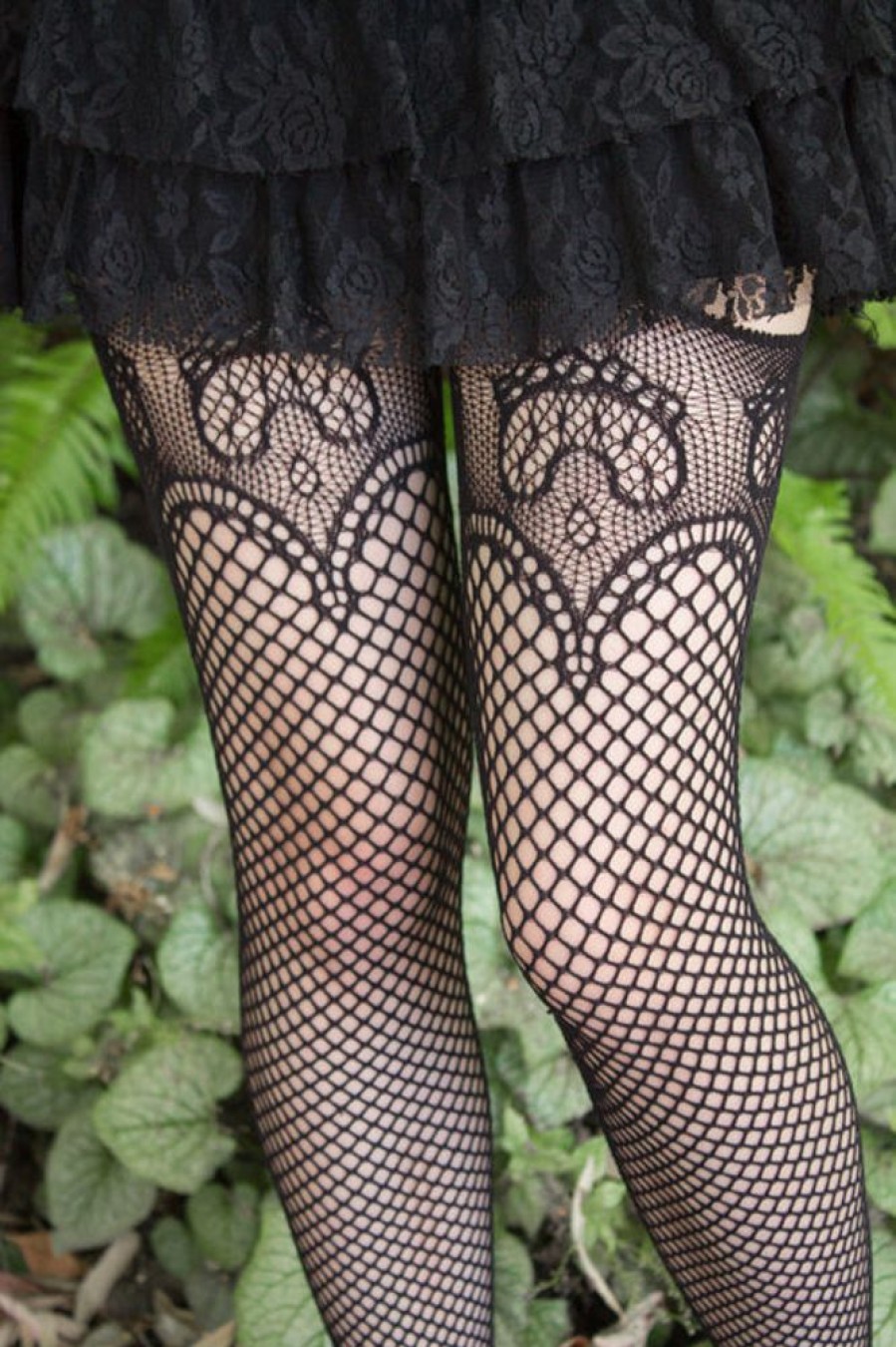 Socks Leg Avenue Thigh Highs | Duchess Lace Top Stockings With Attached Garter Belt