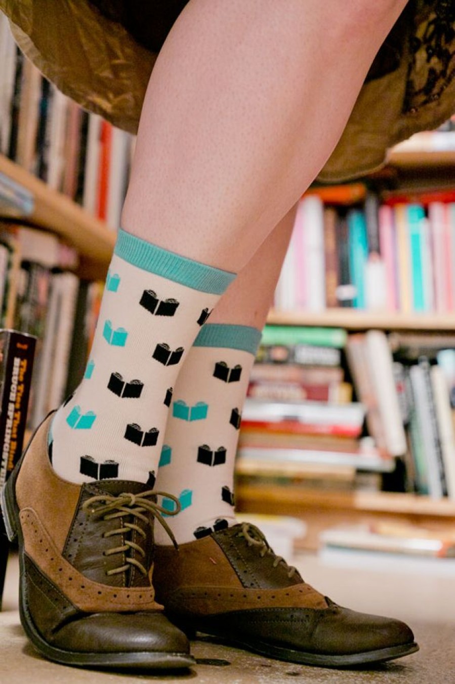 Socks Out Of Print Crew Socks | Book Nerd Crew