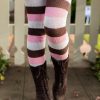 Plus Size DreaM Stockings Plus Size Thigh Highs | Neapolitan Stripes Thigh High