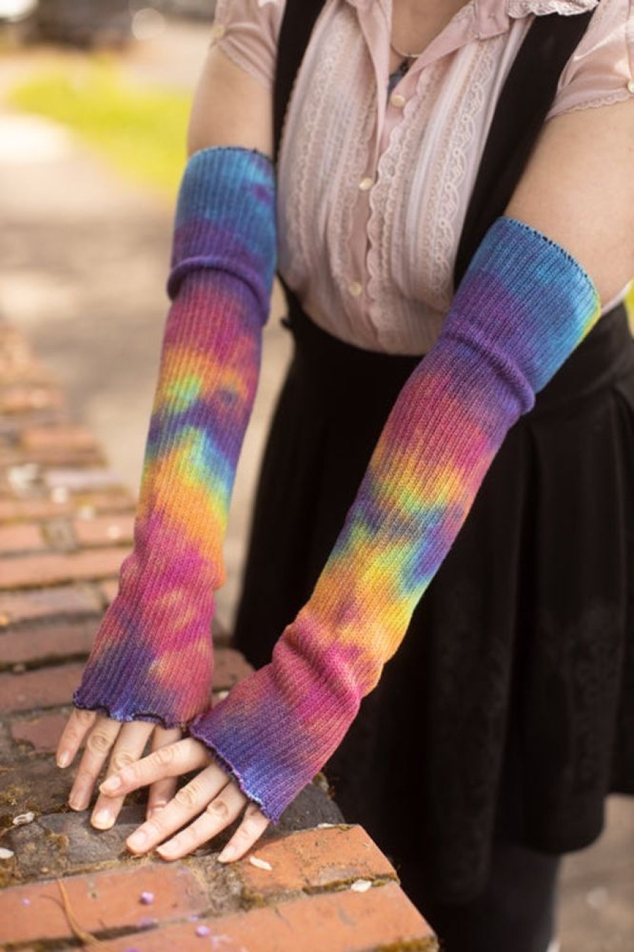 Accessories Love Lite Precision Tie Dye Leg Warmers | Tie Dye Shorty Scrunchable Warmers