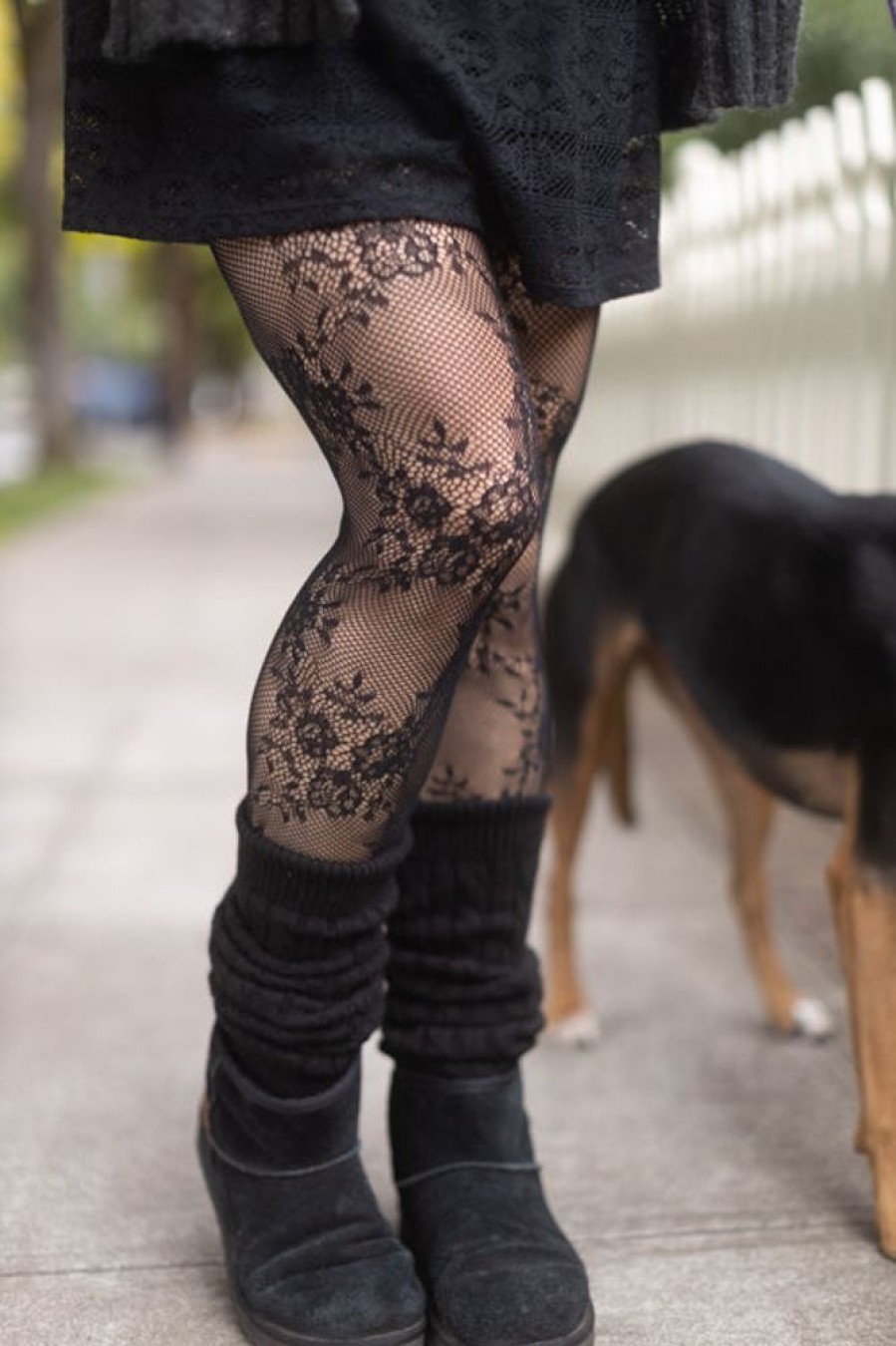 Tights & Leggings Killer Legs Fishnet Tights | Delicate Floral Lace Net Tights