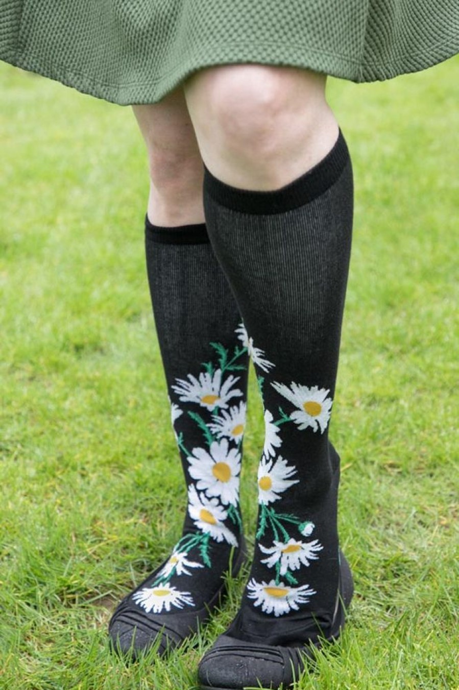 Plus Size Mod Sock Plus Size Knee Highs | Crazy For Daisies Knee High